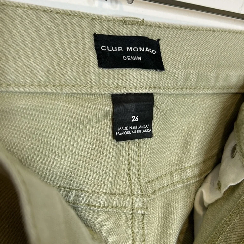 Club Monaco Women’s‎ Jeans 26 Sage Green Relaxed Slim Crop High Rise Straight